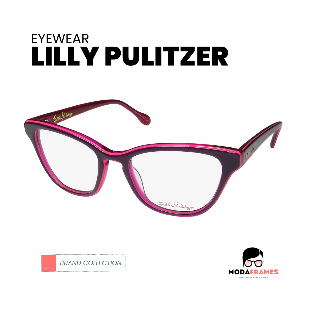 Lilly Pulitzer Eyeglasses Frames ONLY Elena NV Full Rim 46-15-125 black pink Lilly Pulitzer | Accessories | Lilly Pulitzer Eyeglasses  main image 3