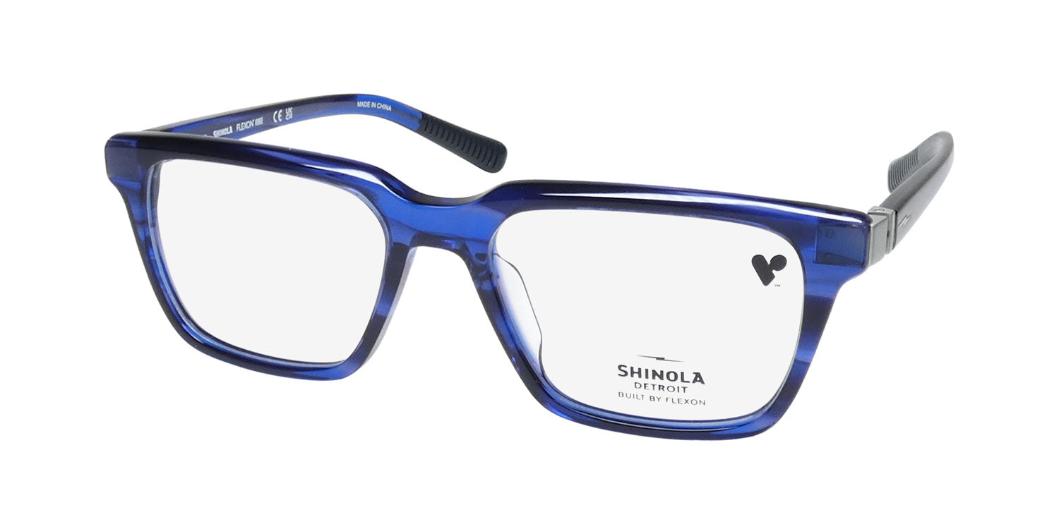 New SHINOLA by Flexon SH-15003 033 Crystal Smoke Havana Eyeglasses 49/21/145 New-SHINOLA-by-Flexon-SH-15002  main image 2