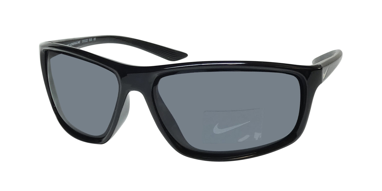 Nike Adrenaline 66mm Sunglasses Black Gray Max Optics EV1112 NWT Nike Unisex Sport Sunglasses - ADRENALINE EV1112, Matte  main image 3