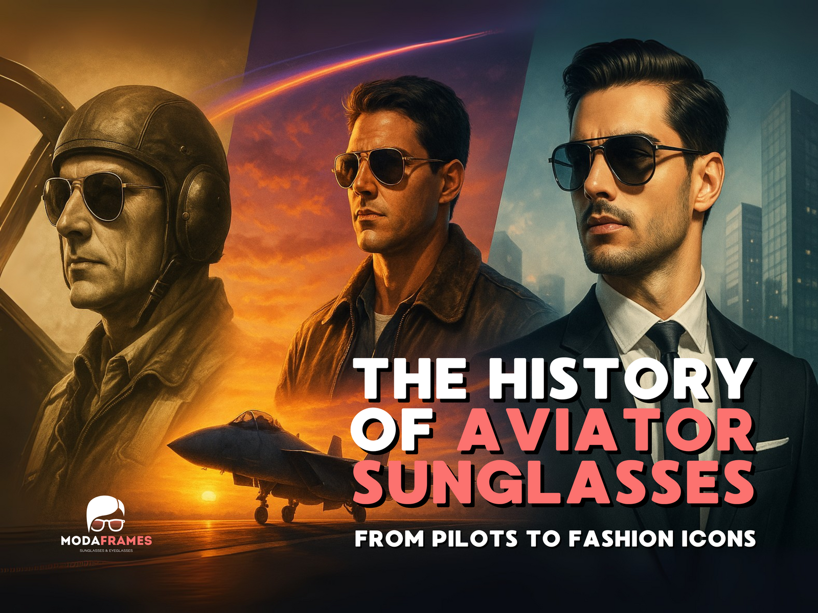 Three eras of aviator sunglasses — from WWII pilots to modern fashion icons