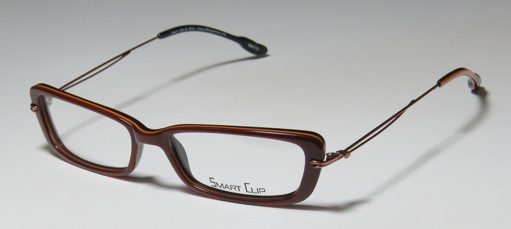 SmartClip 921 Cat Eye Eyeglass Frame/Eyewear With Polarized Clip-On Lenses