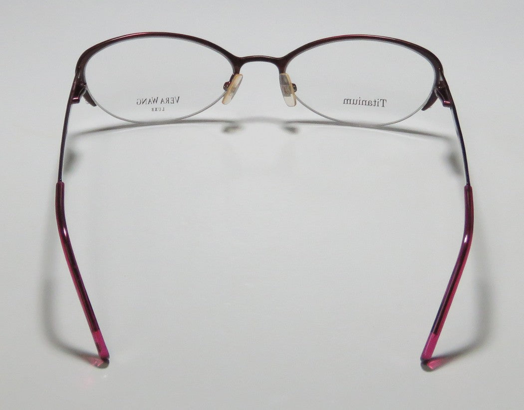 Vera Wang Luxe Epiphany Ii Italian Titanium Cat Eye Eyeglass Frame Crystals