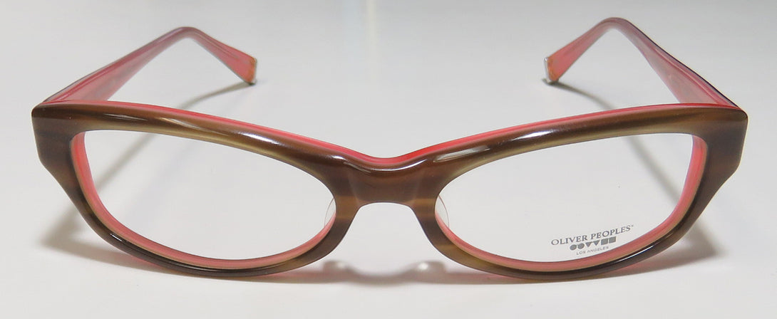 Color_brown pattern / olive / pink