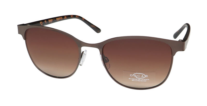 Oscar De La Renta Sunglasses 3043 Women\'s Designer Metal Frame Brown Lenses Oscar de La Renta Mod 3043 Sunglasses Brown metal with  main image 2