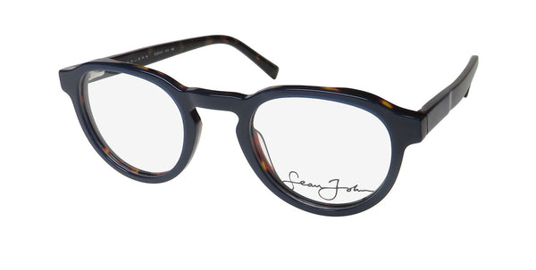 Color_navy over tortoise