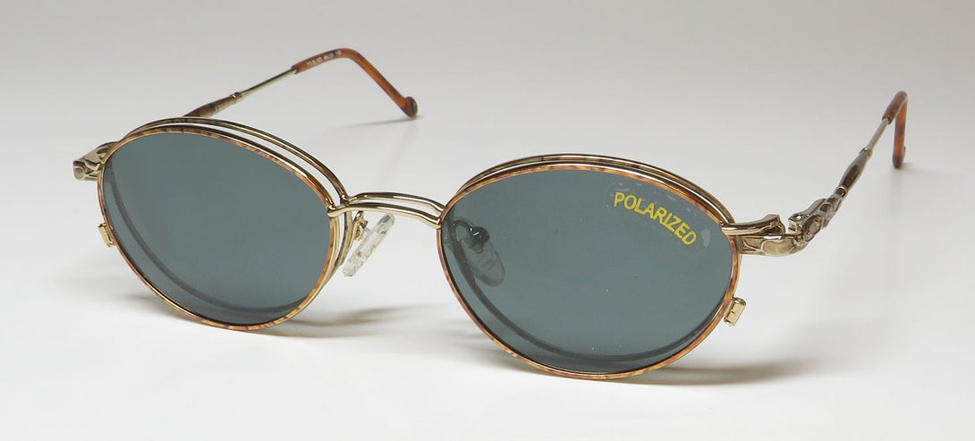 Color_gold / gray clip-on lens