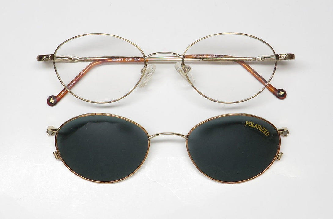 Color_gold / gray clip-on lens