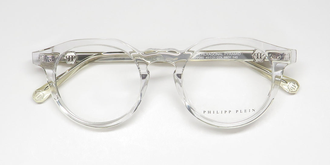 Philipp Plein Vpp060 Plein Hexagonal Pyramid Eyeglasses