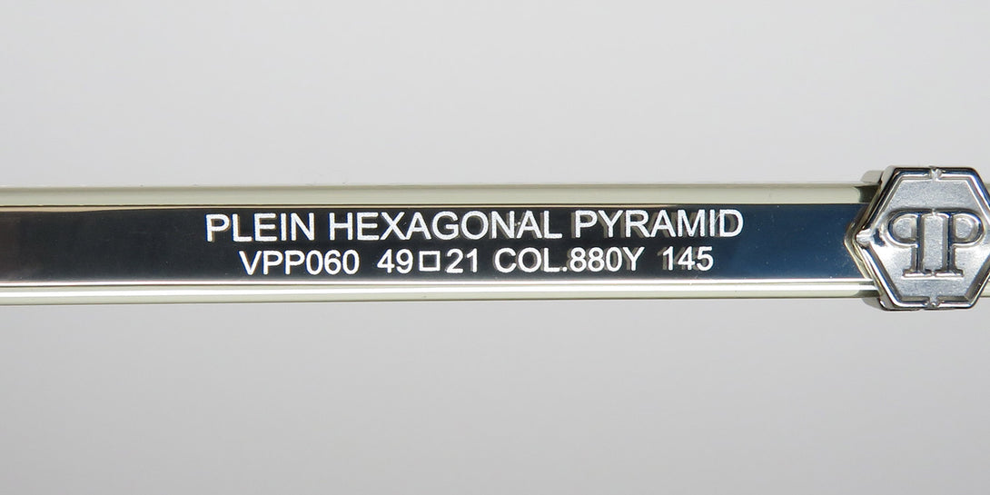 Philipp Plein Vpp060 Plein Hexagonal Pyramid Eyeglasses