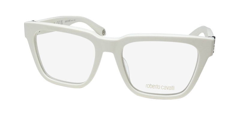 Roberto Cavalli VRC026M Eyeglasses White Acetate Rectangular Opticontacts.com -- Roberto Cavalli VRC026M main image 3