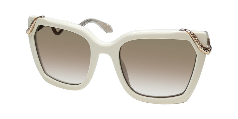 Roberto Cavalli White Sunglasses Statement front sunglasses in SHINY WHITE SNOW for Women  main image 3