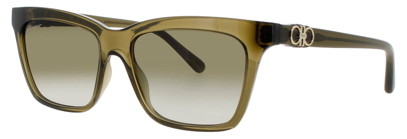 Salvatore Ferragamo SF1027S Sunglasses Green Acetate Salvatore Ferragamo Unisex Sunglasses Rectangular Shape Full  main image 4