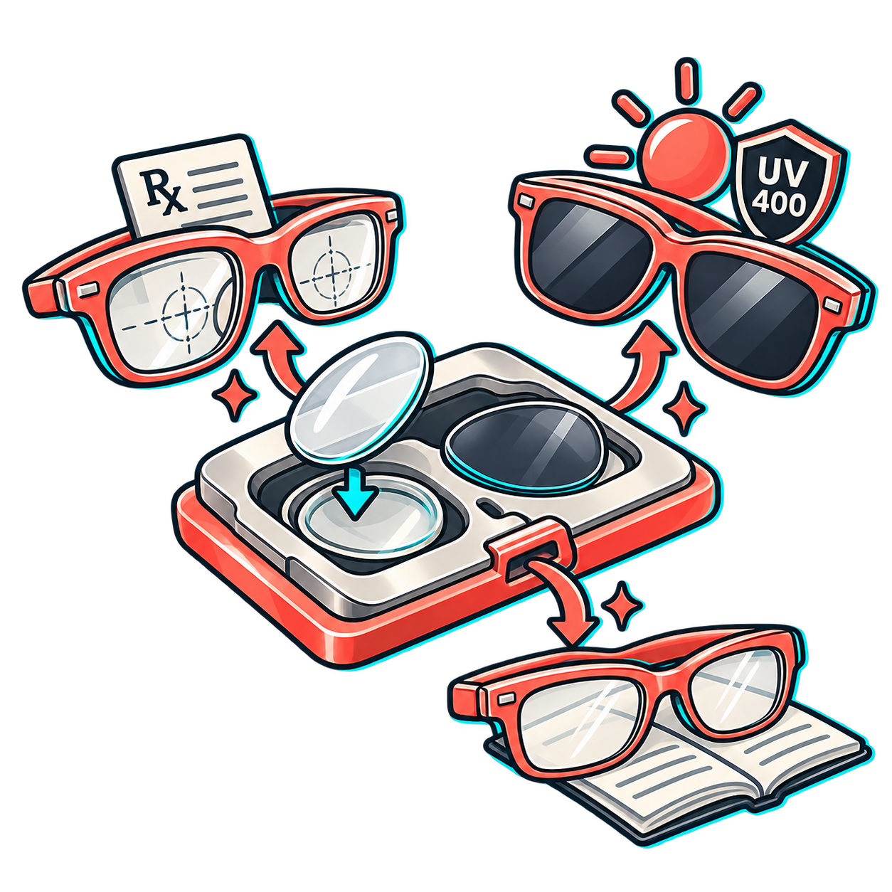 Designer sunglasses, prescription optical frames, and reading glasses at ModaFrames